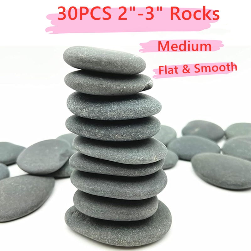 lifetop 50PCS Painting Rocks, Natural DIY Rocks Flat & Smooth Kindness Rocks for Arts, Crafts, Decoration, Medium & Small Rocks for Painting ,1.5""-3""Hand Picked for Painting Rocks - Image 4